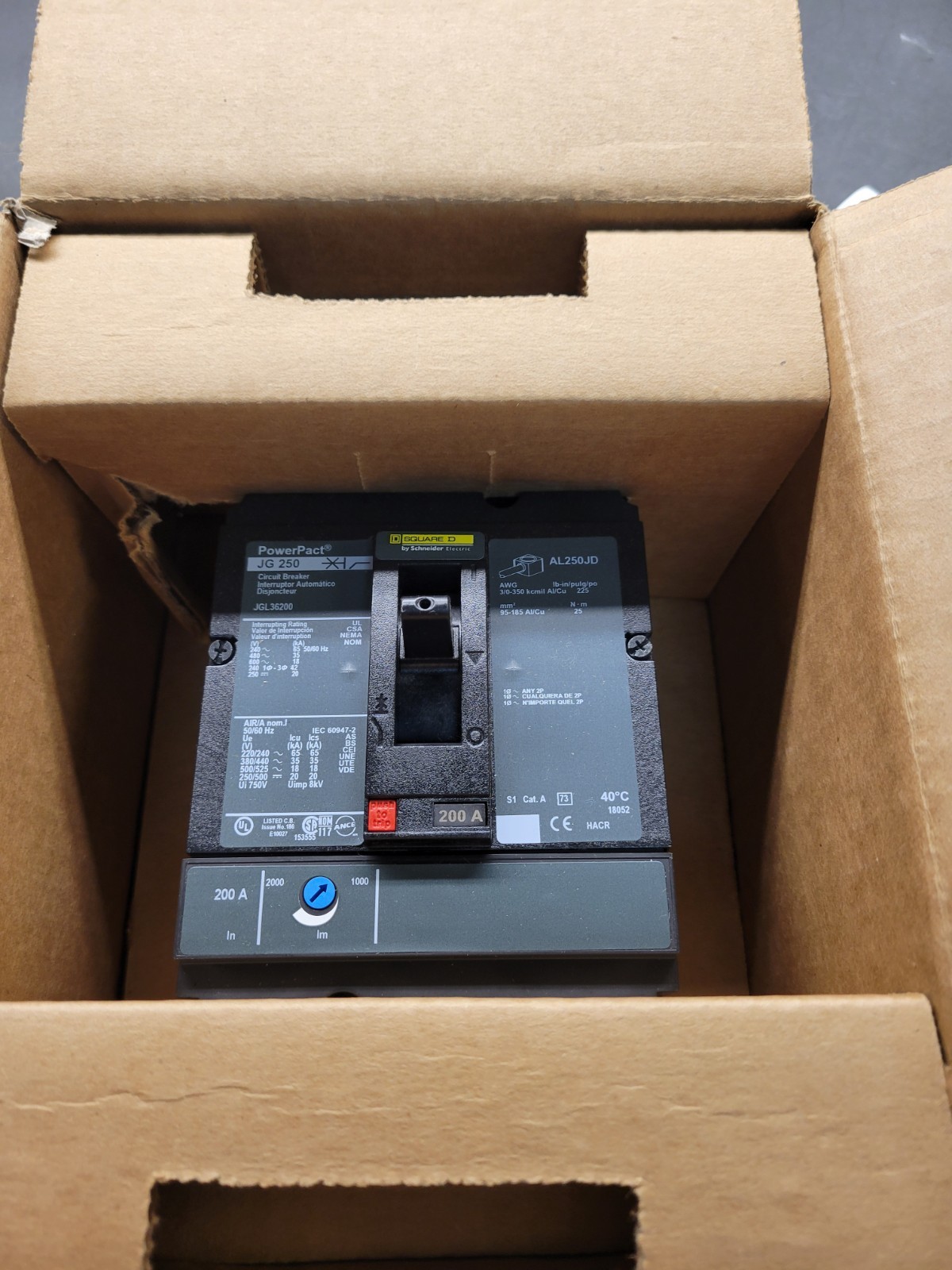 Square D JGL36200 Circuit Breaker.