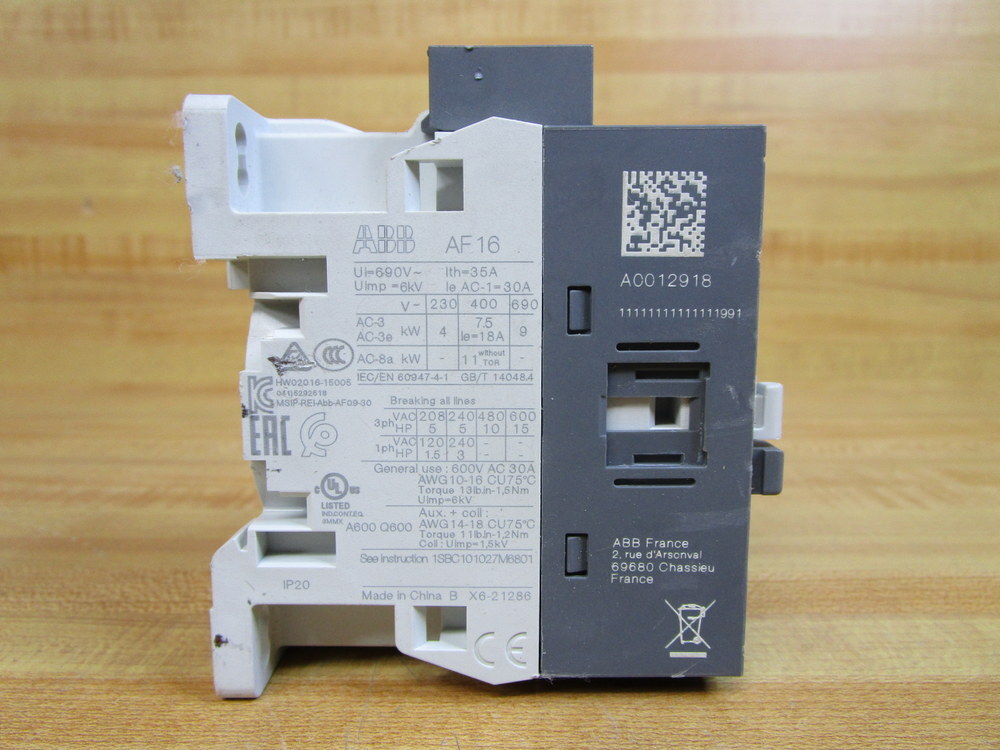 Asea Brown Broveri AF16-30-10-13 ABB Contactor AF16301013