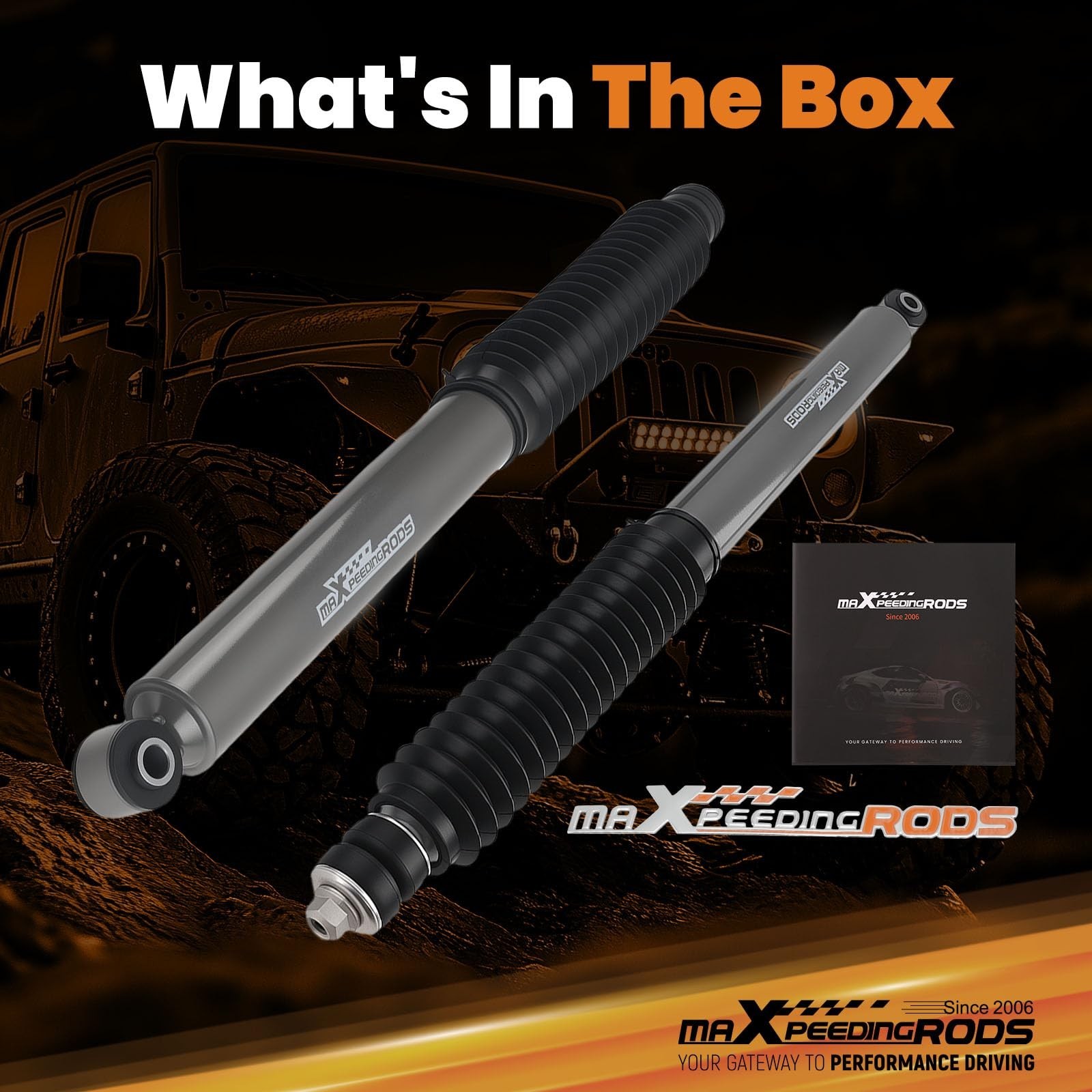 maXpeedingrods 0-4″ Rear Shock Absorbers for Ram 2500 2014-2023 2WD 4WD, G1 V…