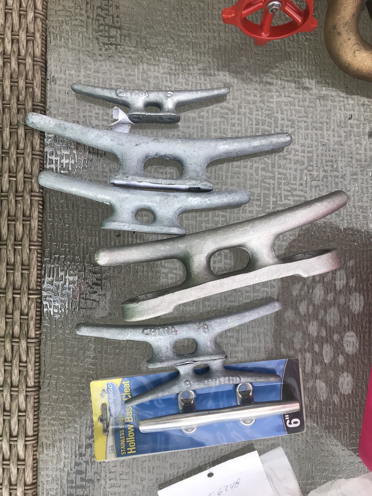 BOAT MOORING CLEATS TIE DOWNS LOT OF 7 Nautical