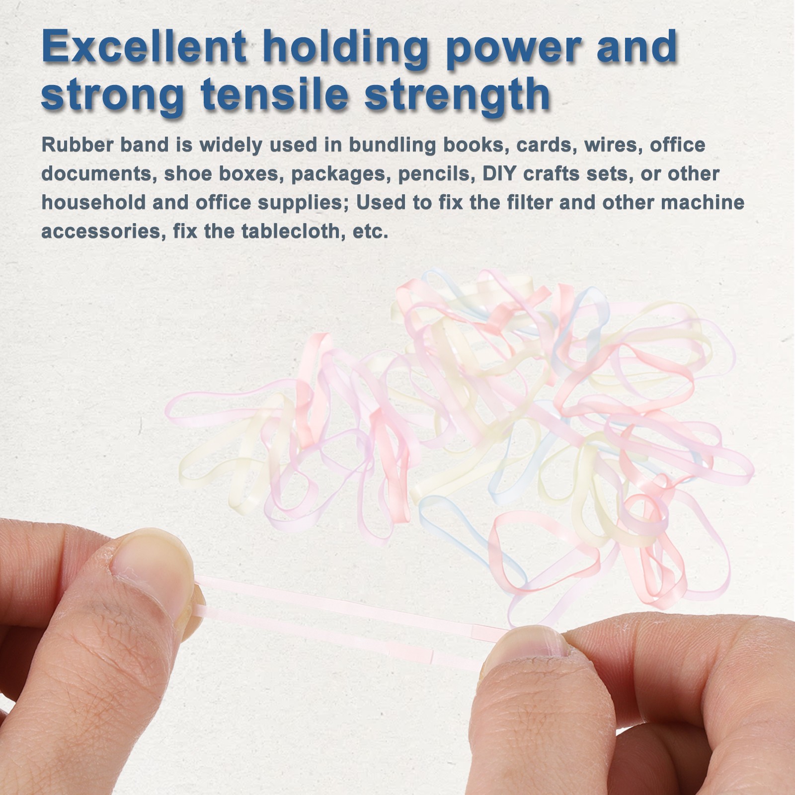 500Pcs Rubber Band Pink 20mm x 3mm Hair Rubber Bands