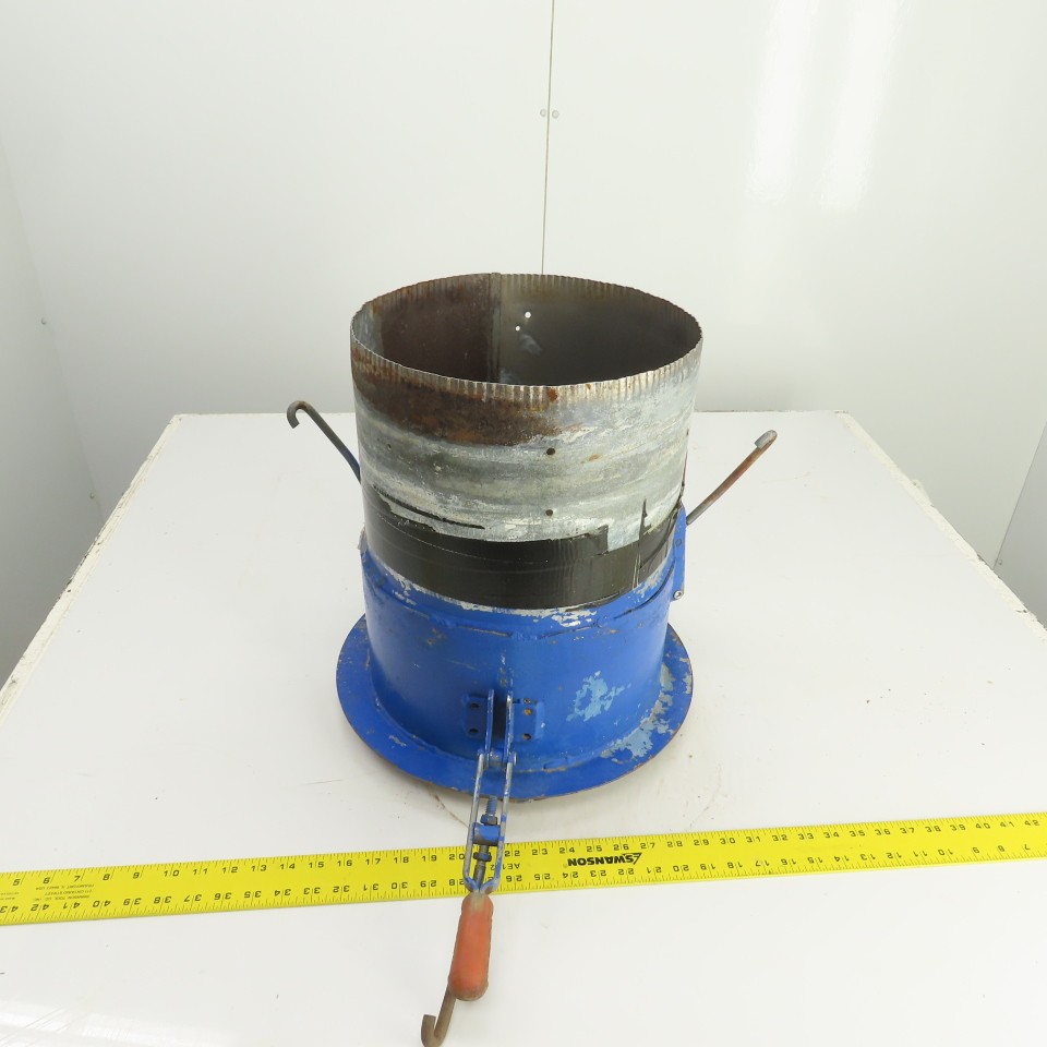 12″ x 12-1/2″ Duct Coupling Assembly W/ Destaco Toggle Clamps 17-1/4″ OAL