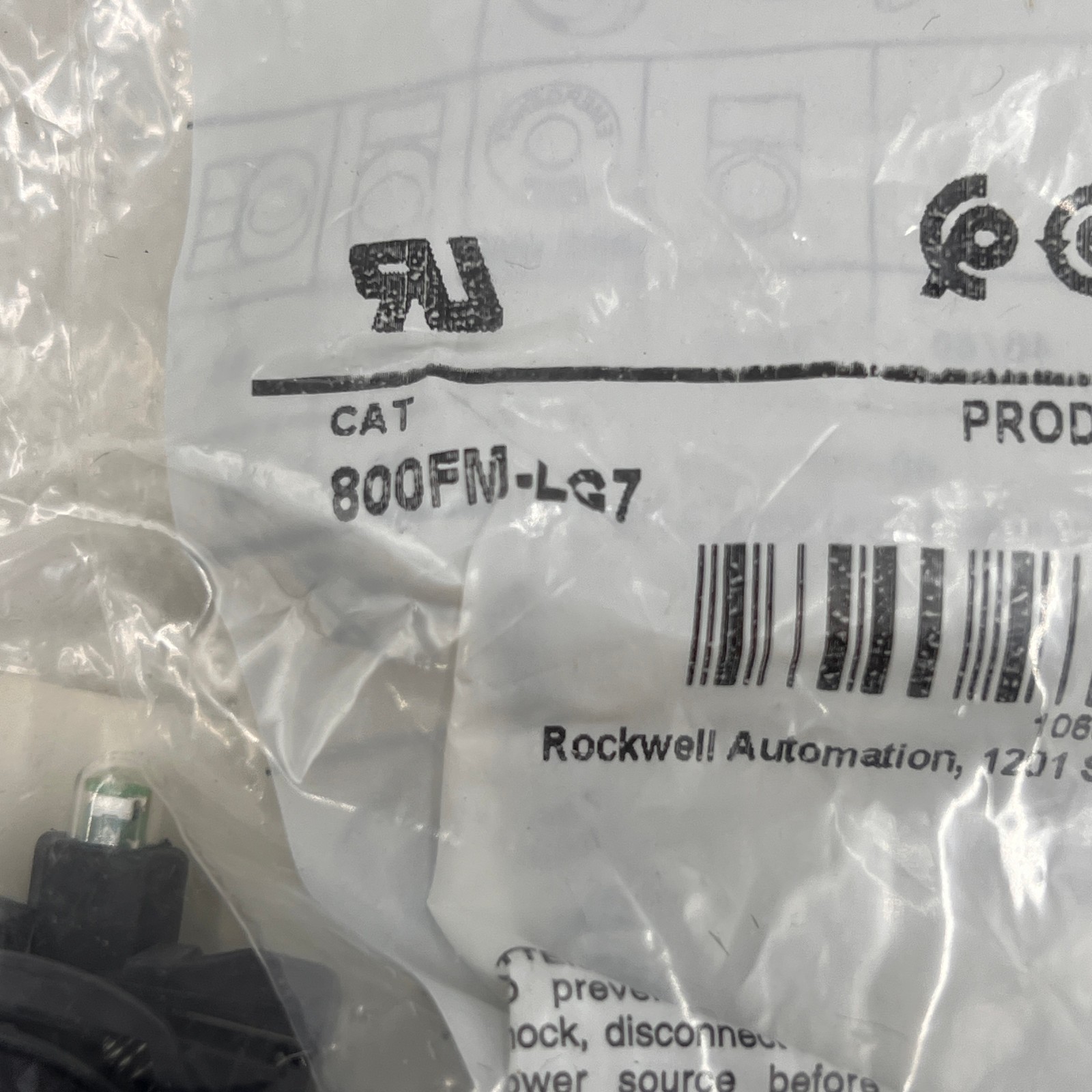 LOT 15 Allen-Bradley 800FM-LG7 Clear Illuminated Metal Guard Pushbutton Operator