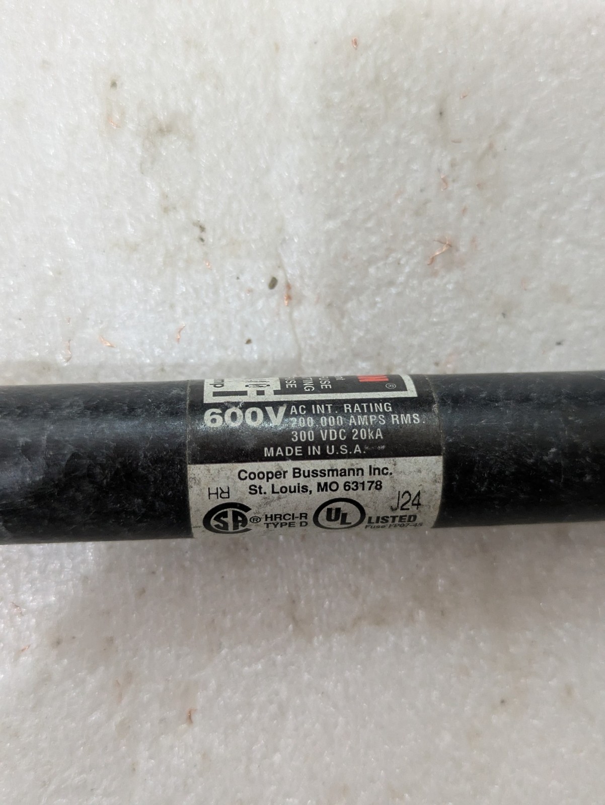 Bussmann FRS-R-2-8/10 Class RK5 Fuse 2.8A 600VAC 300VDC Time Delay 2/ORDER