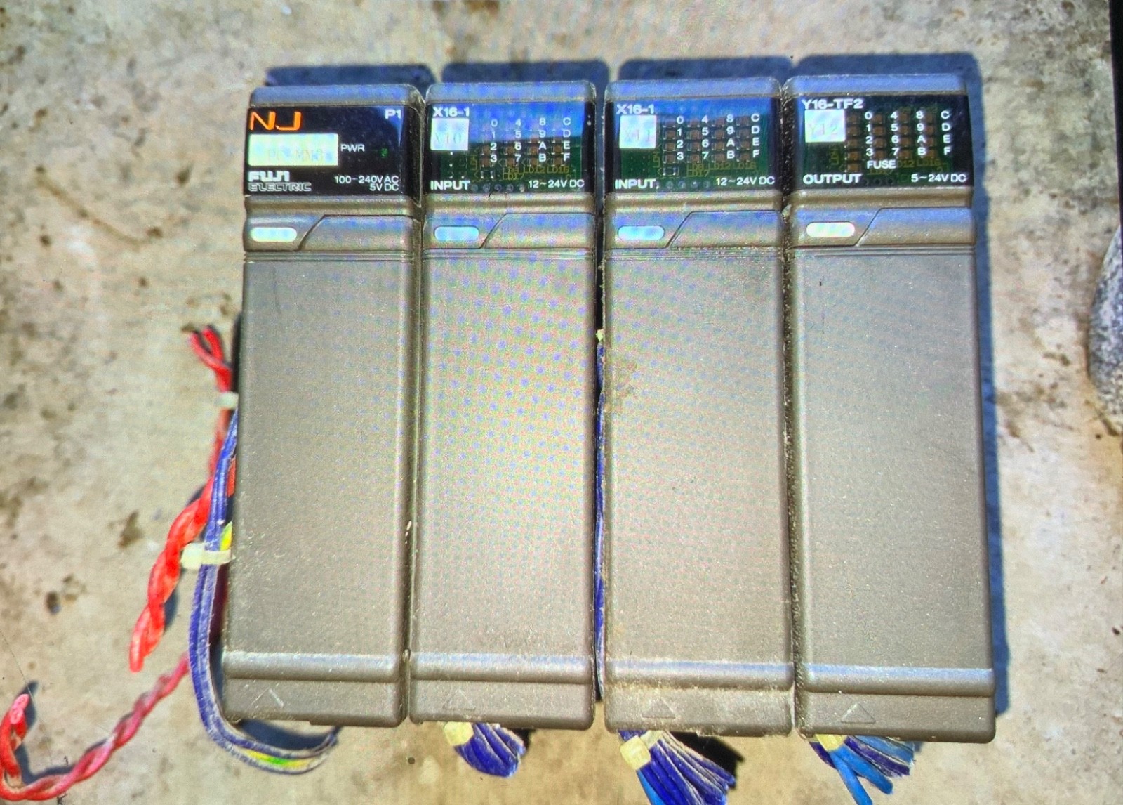 Fuji Electric CPU Module rack ,NJ-P1 , (2) X16-1, Y16-TF2