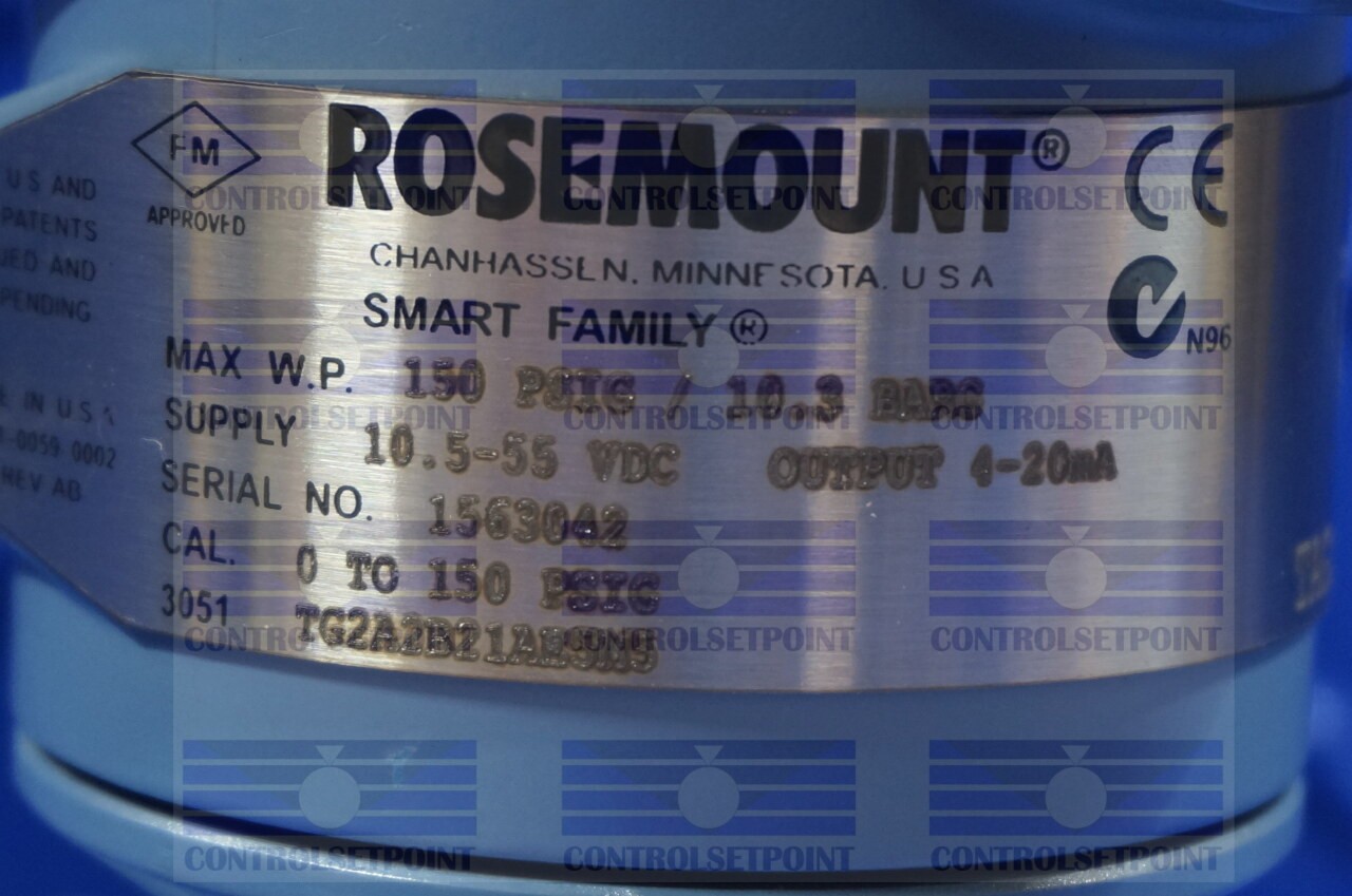 EMERSON ROSEMOUNT 3051TG2A2B21AE5I5M5 PRESS TRANS 3051TG2 ITEM 78662