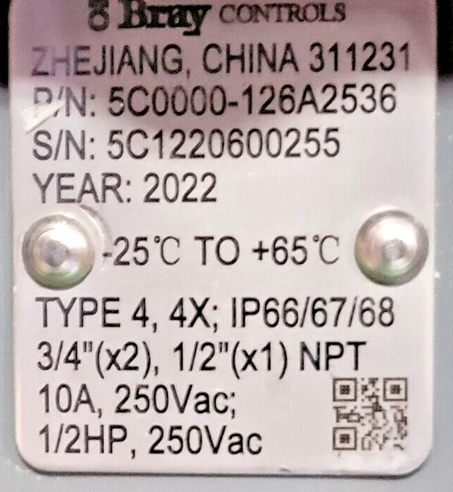 🟠FLOW-TEK 1″ FLANGED BALL VALVE BRAY CONTROLS PESSCO OFFERING 1 G092524-1-2 🗽