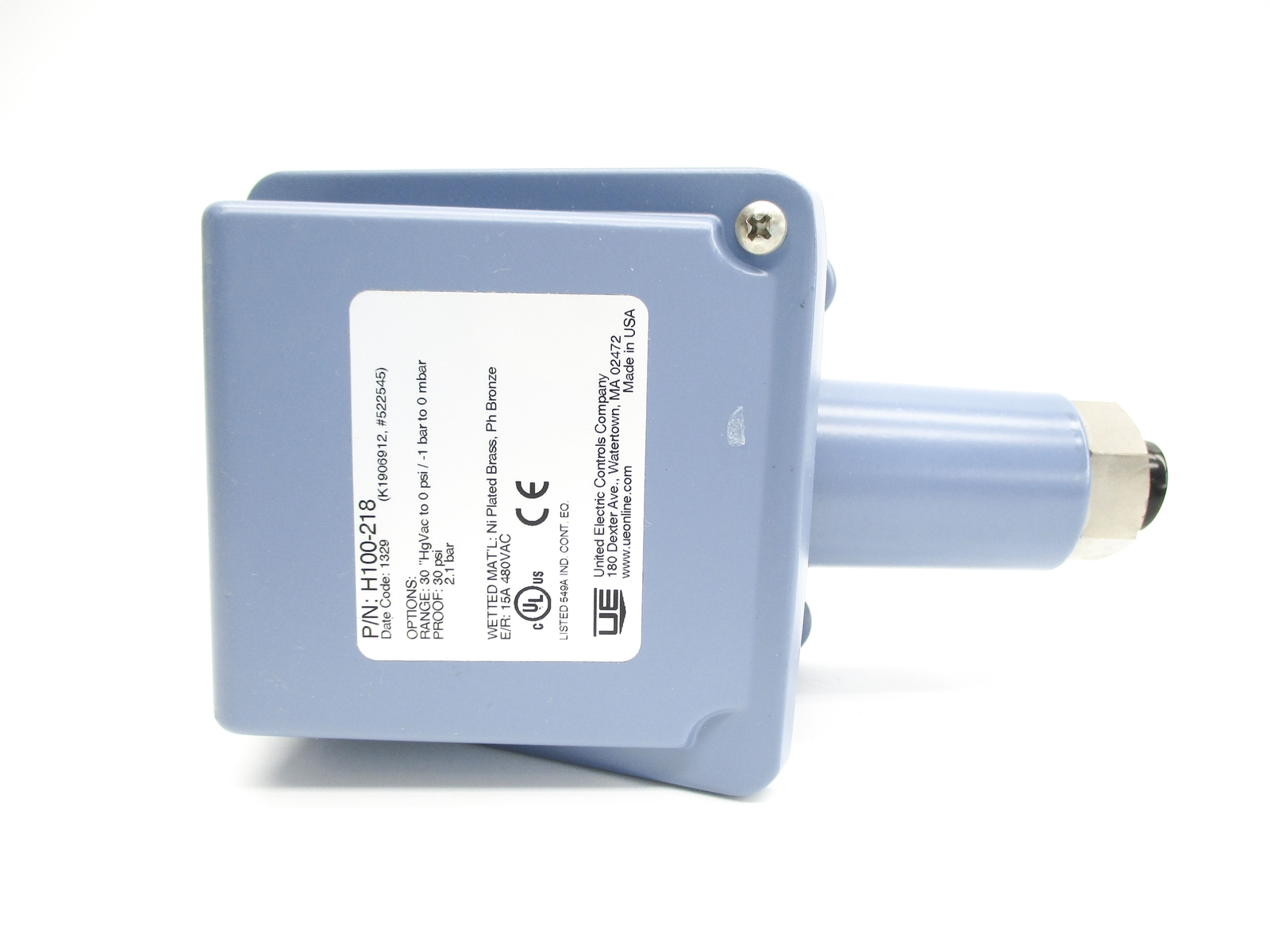 UNITED ELECTRIC H100-218 30PSI NSMP