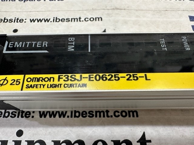 Omron Safety Light Curtain Emitter – F3SJ-E0625-25-L w/Warranty