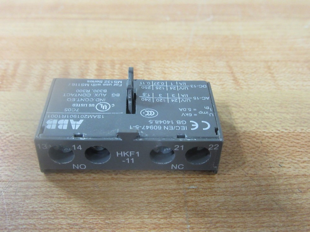 Asea Brown Boveri 1SAM201901R1001 Auxiliary Contact HKF1-11 (Pack of 4)