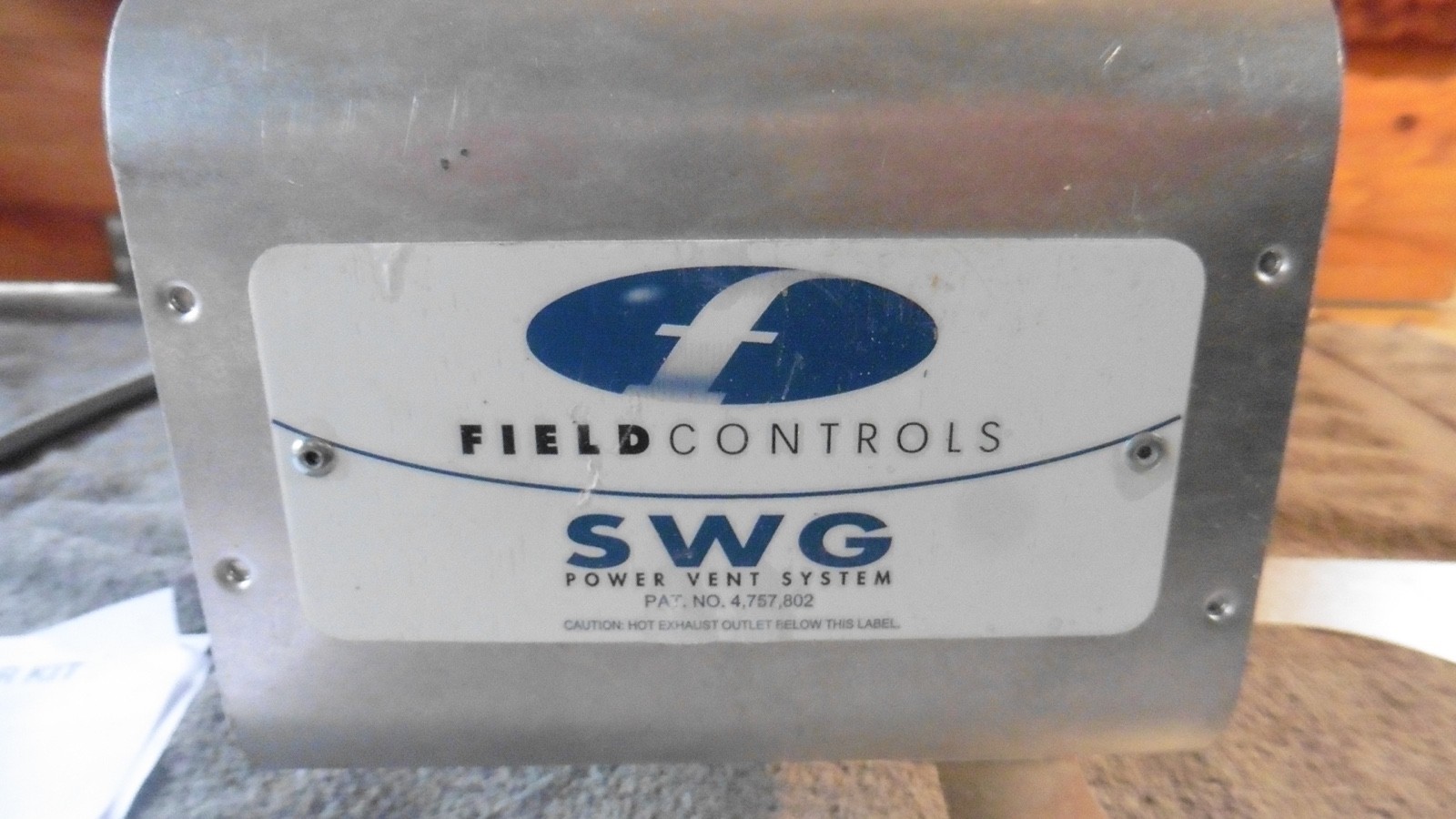 Field Controls SWG-4HD Sidewall Power Venter 115VAC 60Hz 136W Aluminum Steel NOB