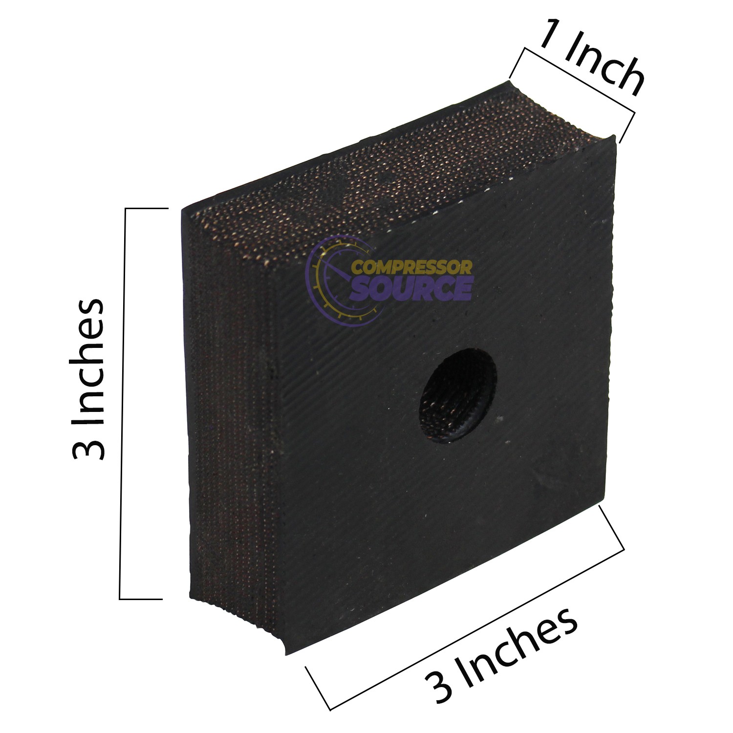 2 Anti Vibration Pad Air Compressor 3x3x1 Isolation 3″ Heavy Duty Rubber USA