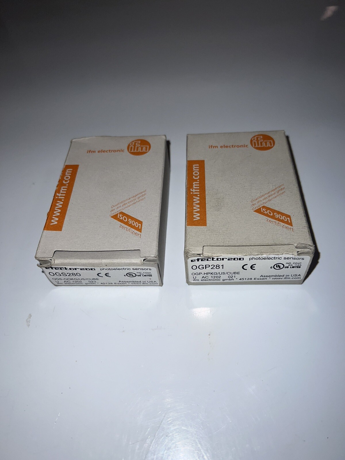 IFM EFECTOR OGS280 AND OGS281 NSFB THE COMPLETE PAIR *NEW IN BOX*