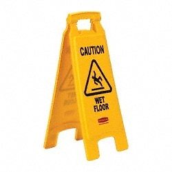 Rubbermaid Caution – Wet Floor, 11″ Wide x 25″ High, Plastic Floor Sign