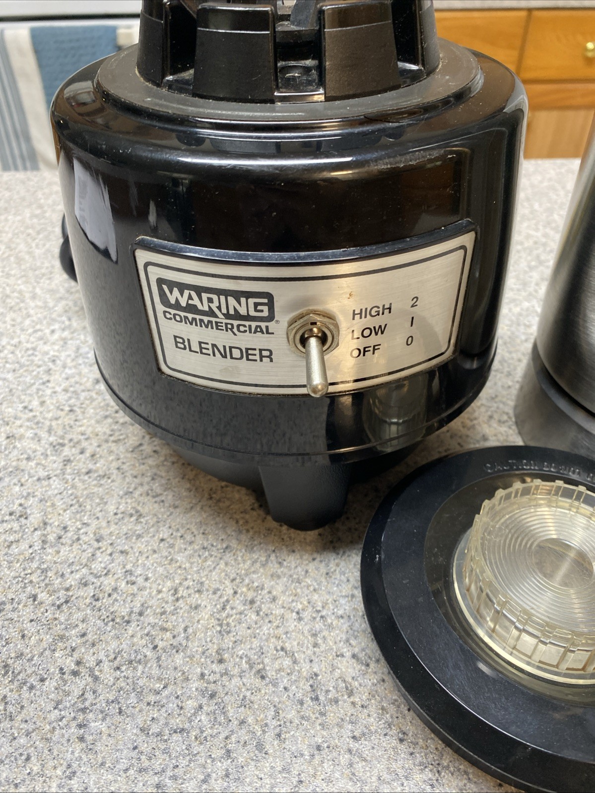 WARING COMMERCIAL BLENDER HGBPBKS6 HGB150 Metal Jar, Lid, Base Complete Vgc