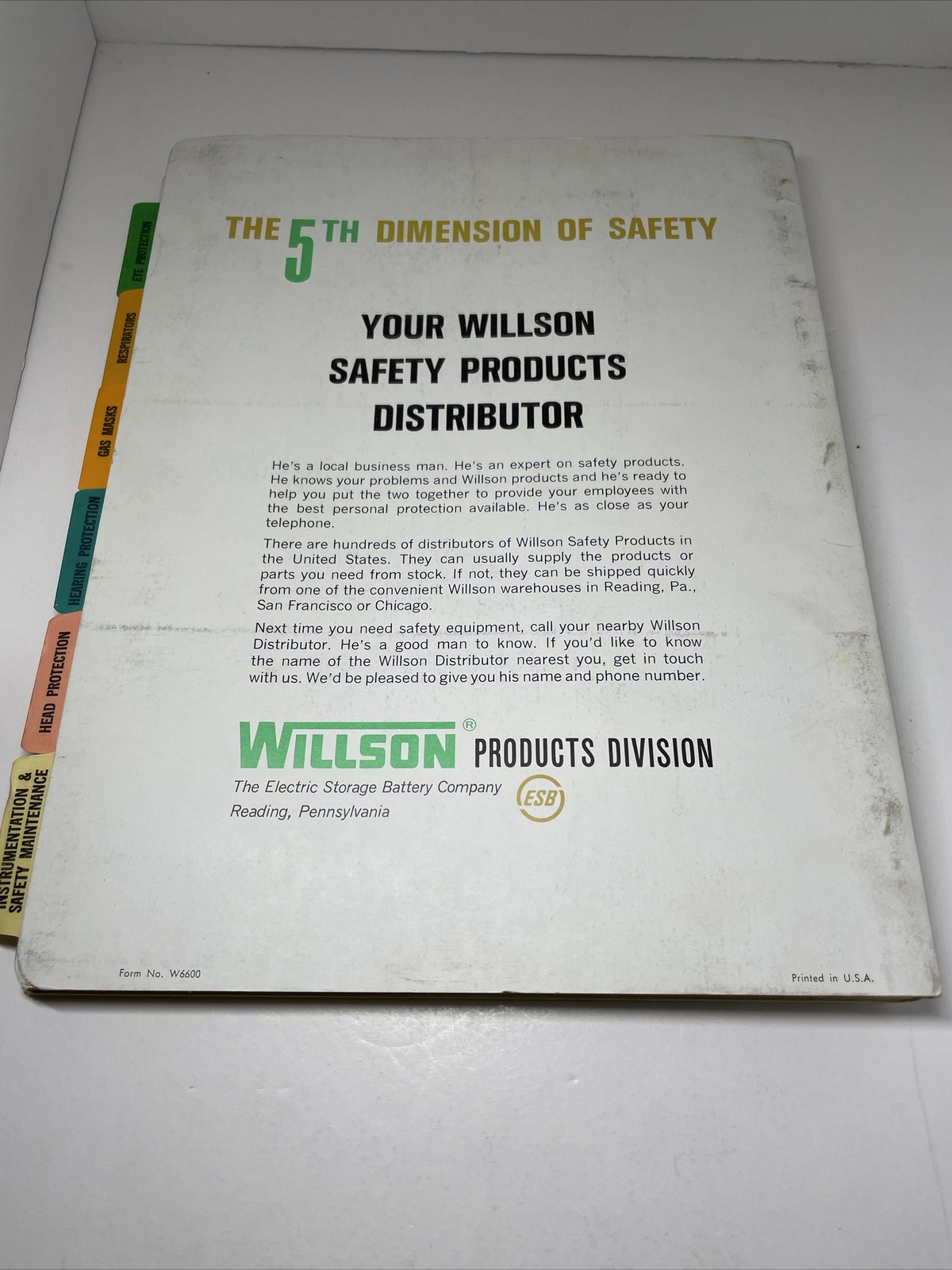 Safety First Supply Book and First Aid Business Supplies Vintage Booklet Advert
