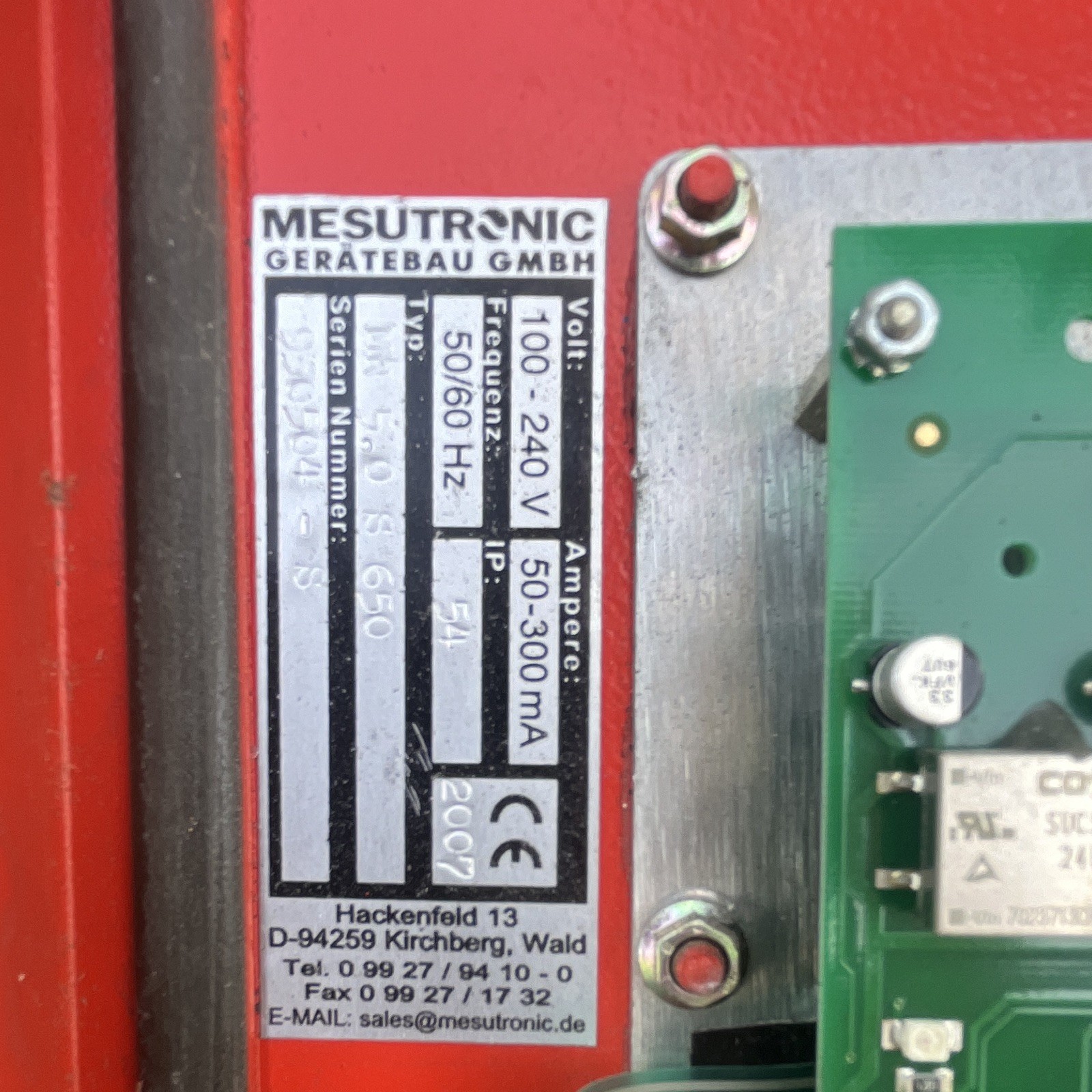 MESUTRONIC UNICON 650 Control Board PCB Assembly w/ PMA 20 T 2415-MG