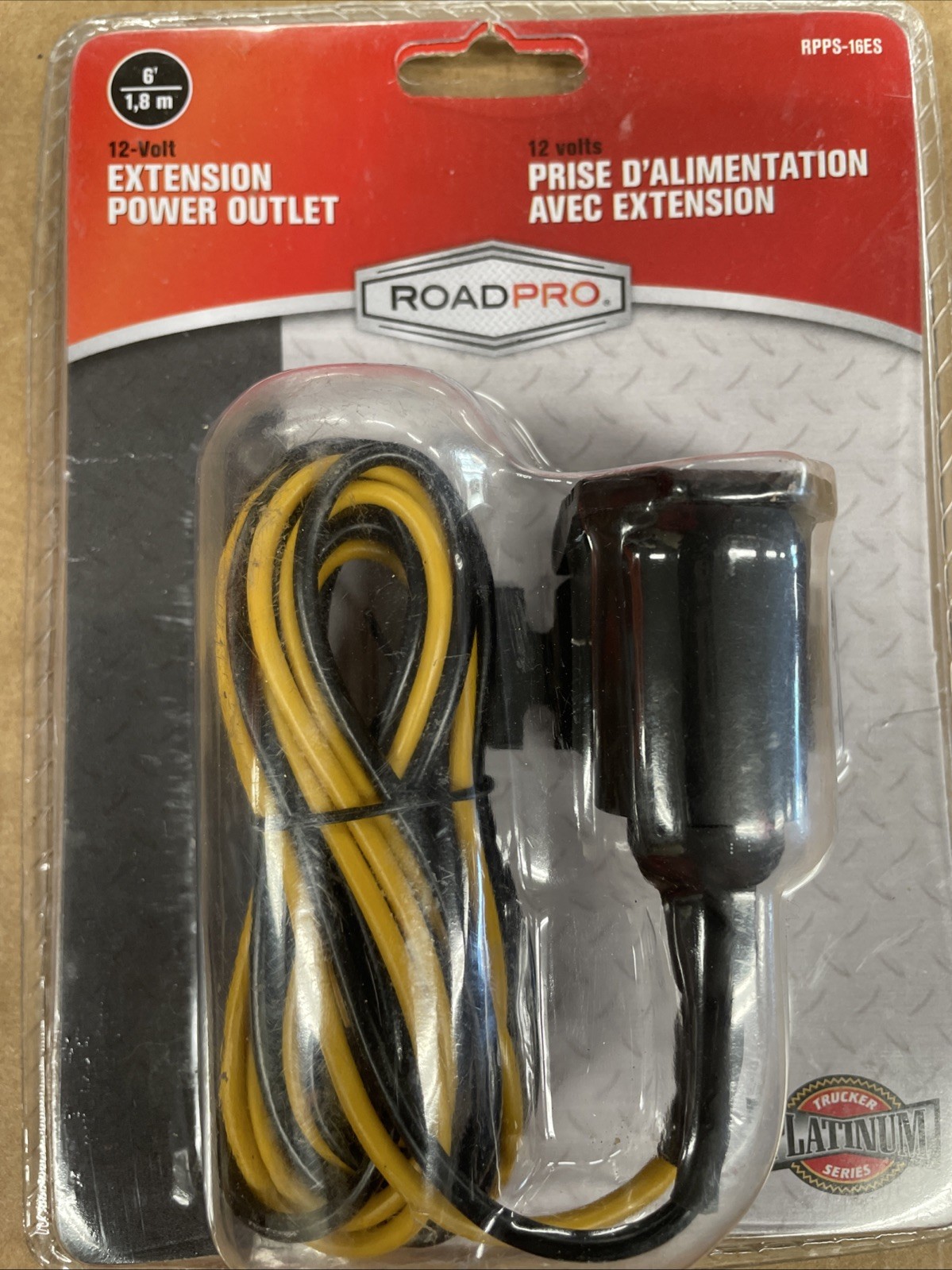 Roadpro 12v RPPS-16ES Power Outlet 12v Extension 6 Ft Cord (rpps16es)