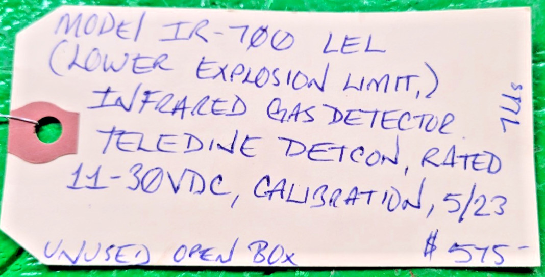 6️⃣TELEDYNE MODEL IR-700 INFRARED GAS DETECTOR PESSCO IS OFFER 1 G062526-4 🗽