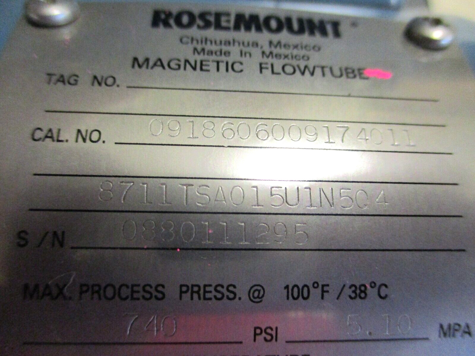 ROSEMOUNT , WAFER FLOWTUBE SENSOR , 1.50 INCH , 8711TSA015U1N5Q4