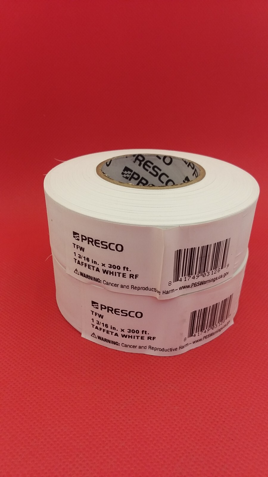 PRESCO TFW FLAGGING TAPE WHITE 1-3/16X300′ UT-800 LOT OF 2 NNB