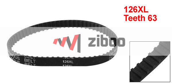 126XL 037 Engine Rubber Timing Belt 63 Teeth 5.08mm/0.2Pitch 9.5mm Width Black