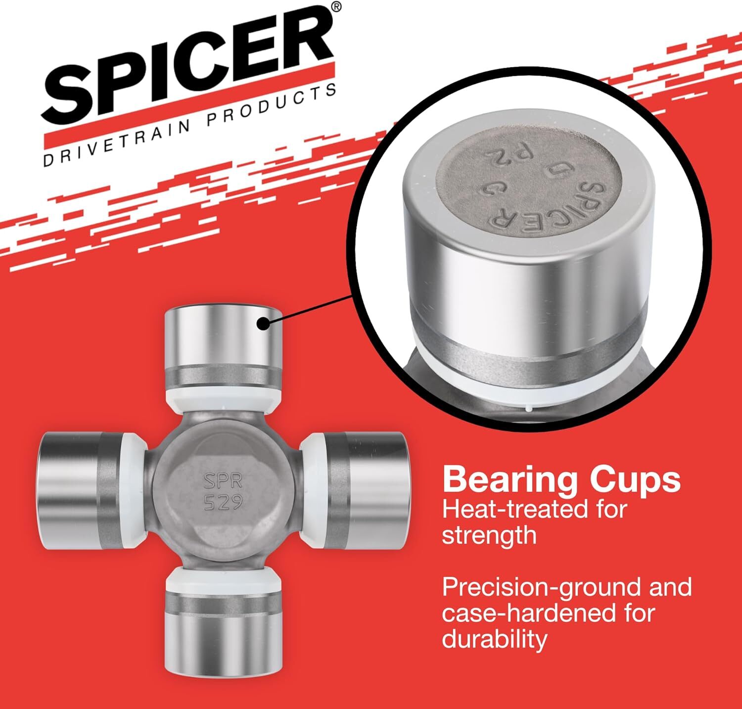 Spicer Greaseable Universal Joint Kit 1000Sg Series Snap Rings 0.938 Inch