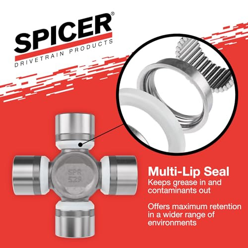 Spicer 1310WJ Non Greaseable Axle Shaft U Joint with Snap Rings 1188 Inch Cap