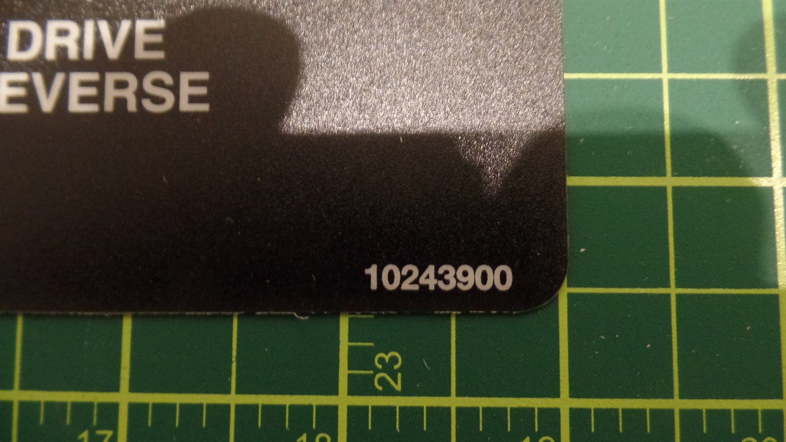 TEREX AERIAL OEM CONTROL PLATFORM CONSOLE DECAL PLATE 10243900, 10 243 900, NOS