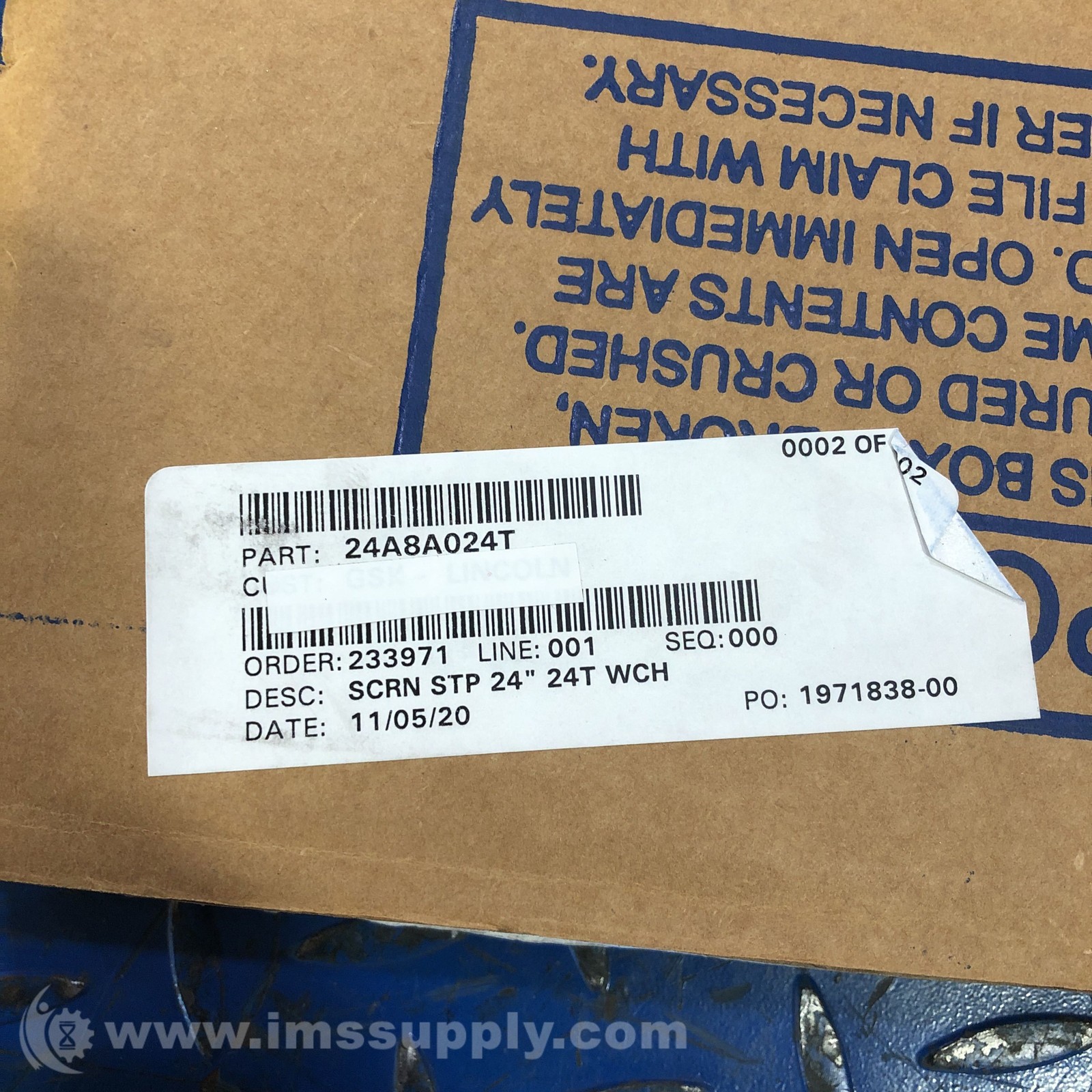 Sweco 24A8A024T 24 inch 24 Mesh Screen FNFP