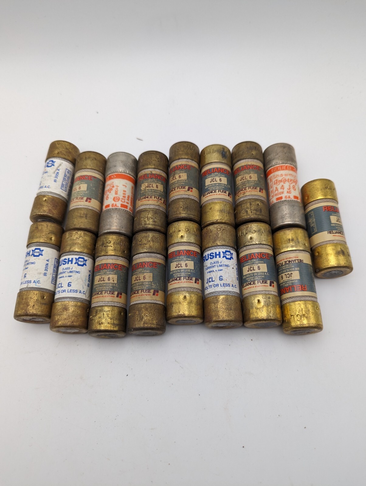 LOT OF 17 Assorted 6A 600V CLASS J FUSES JCL-6 (Never Installed, Storage Wear)