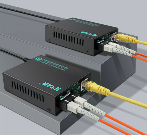 1PC Fiber optic transceiver Gigabit single-mode dual-fiber transmission 40KM