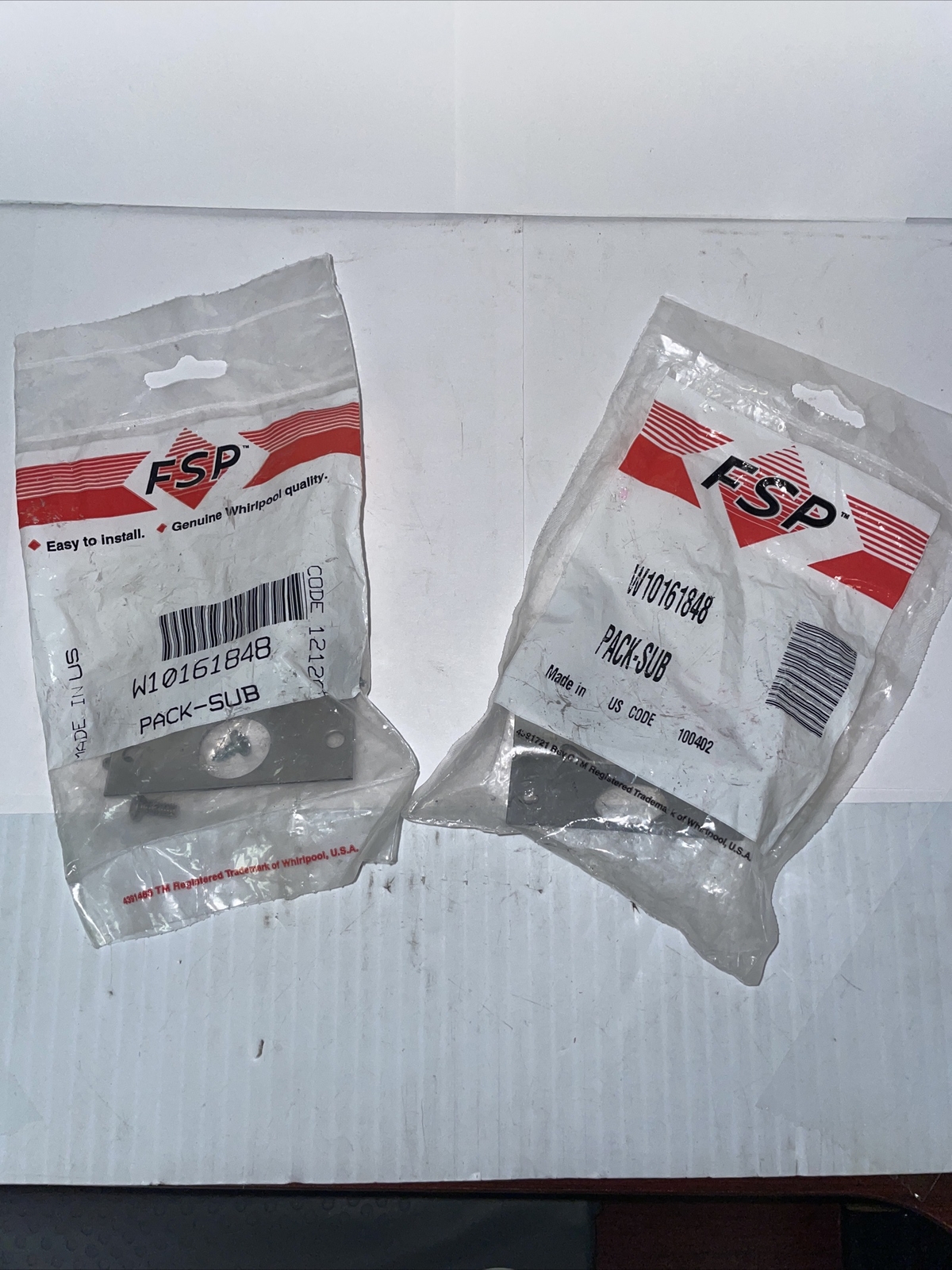 FSP Whirlpool Genuine OEM Sub-Pack W10161848 (LOT of 2)New