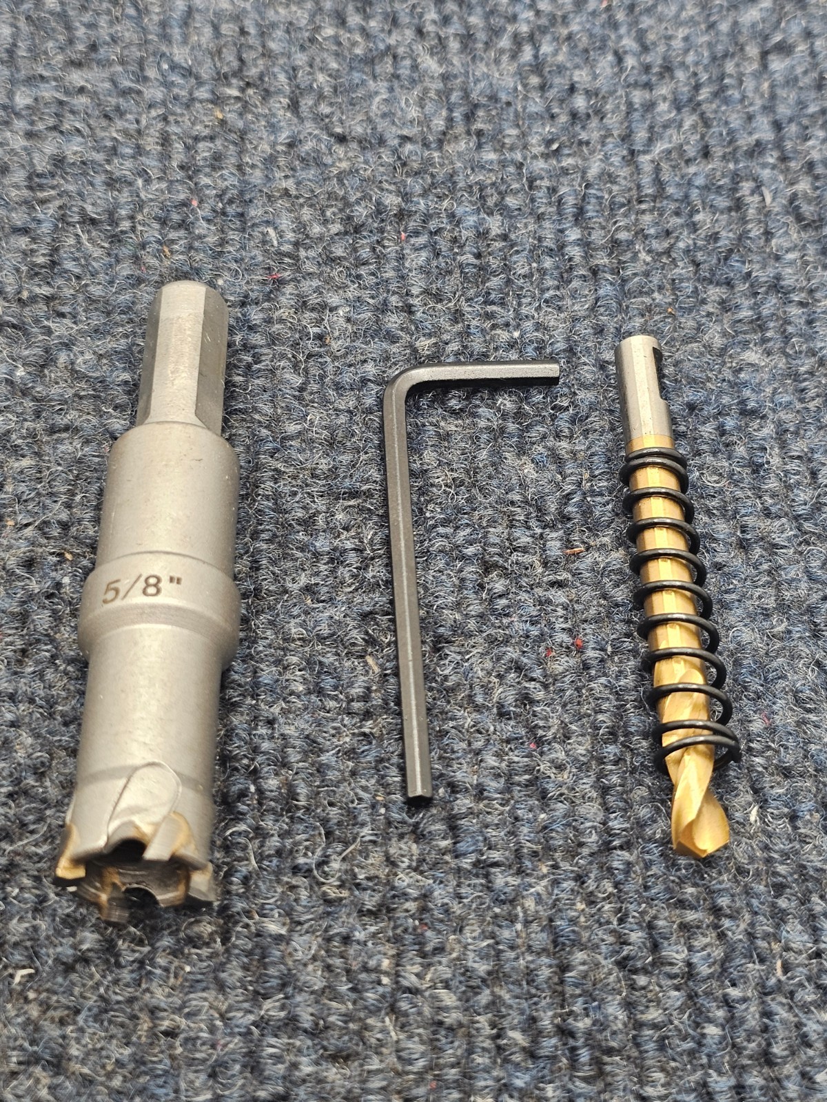 3 Pieces Carbide Hole Saw Assembly for Hole Sizes 3/4, 5/8, 1-1/8