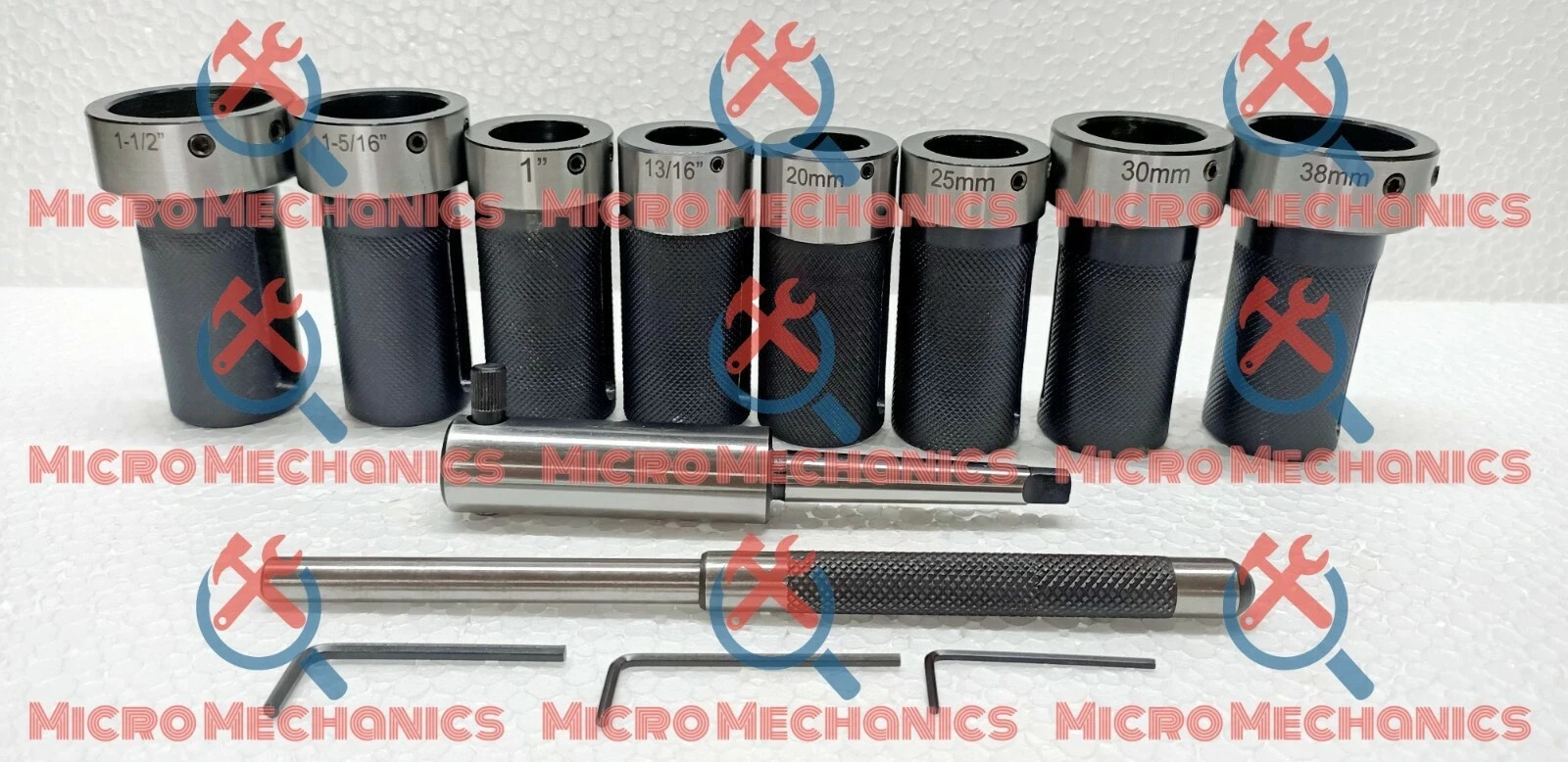 MT1 Die Holder Kit For Lathe Tailstock Morse Taper # 1 Sliding Action- Inch & MM
