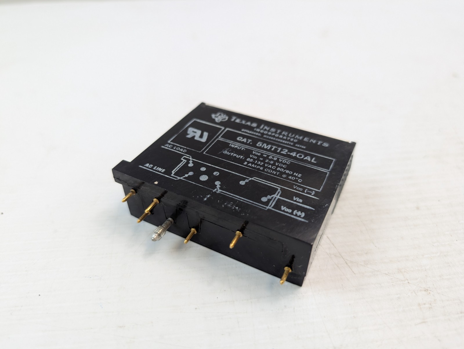 TEXAS INSTRUMENTS PLC 5MT12-40AL OUTPUT MODULE 3A 86-132VAC 50/60HZ