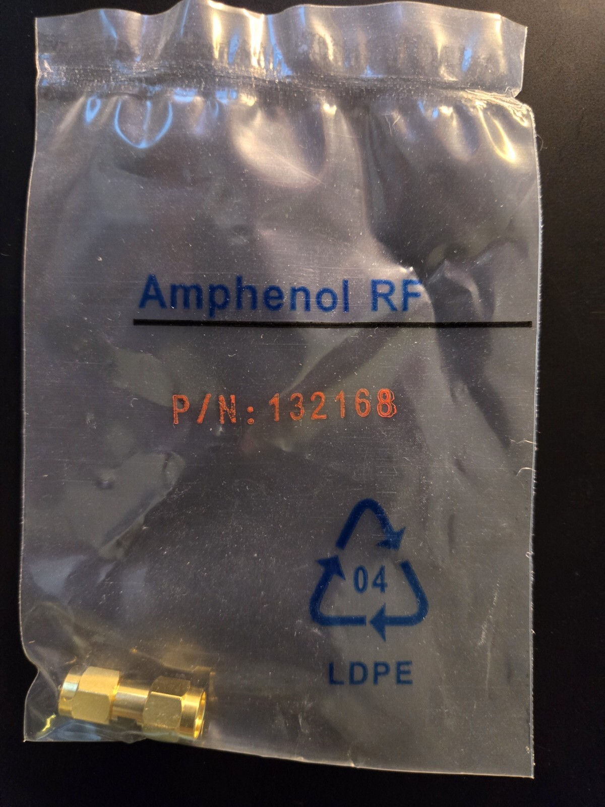 1pc Amphenol 132168 Adapter SMA Plug Male Pin To SMA Plug Male Pin 50 Ohms