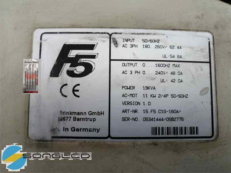 1PCS F5 11kw 15.F5.C1G-160A 90days warranty via DHL or FedEx