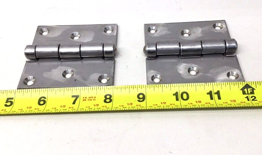 Guden 8000301225 SS Butt Hinge 3″X3″ 6 Hole/CTSK .120″ Thick SM-0697 (Pack Of 2)