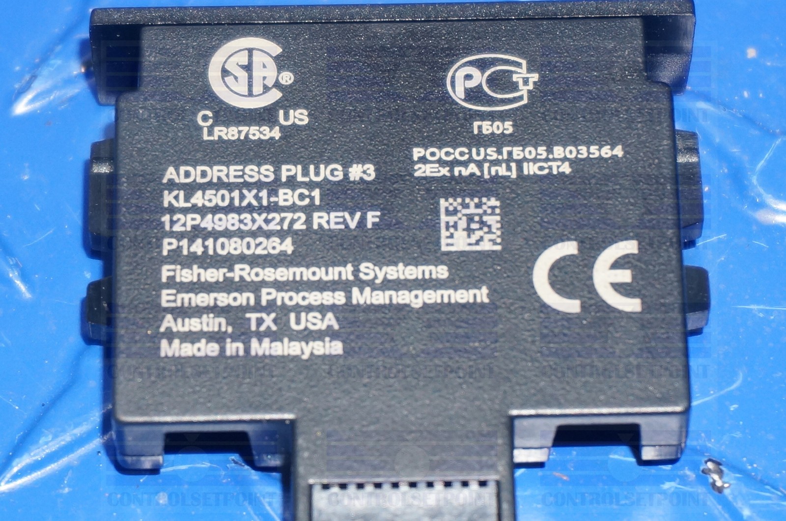 EMERSON DELTAV KL4501X1-BC1 ADDRESS PLUG #3 KL4501X1BC1 12P4983