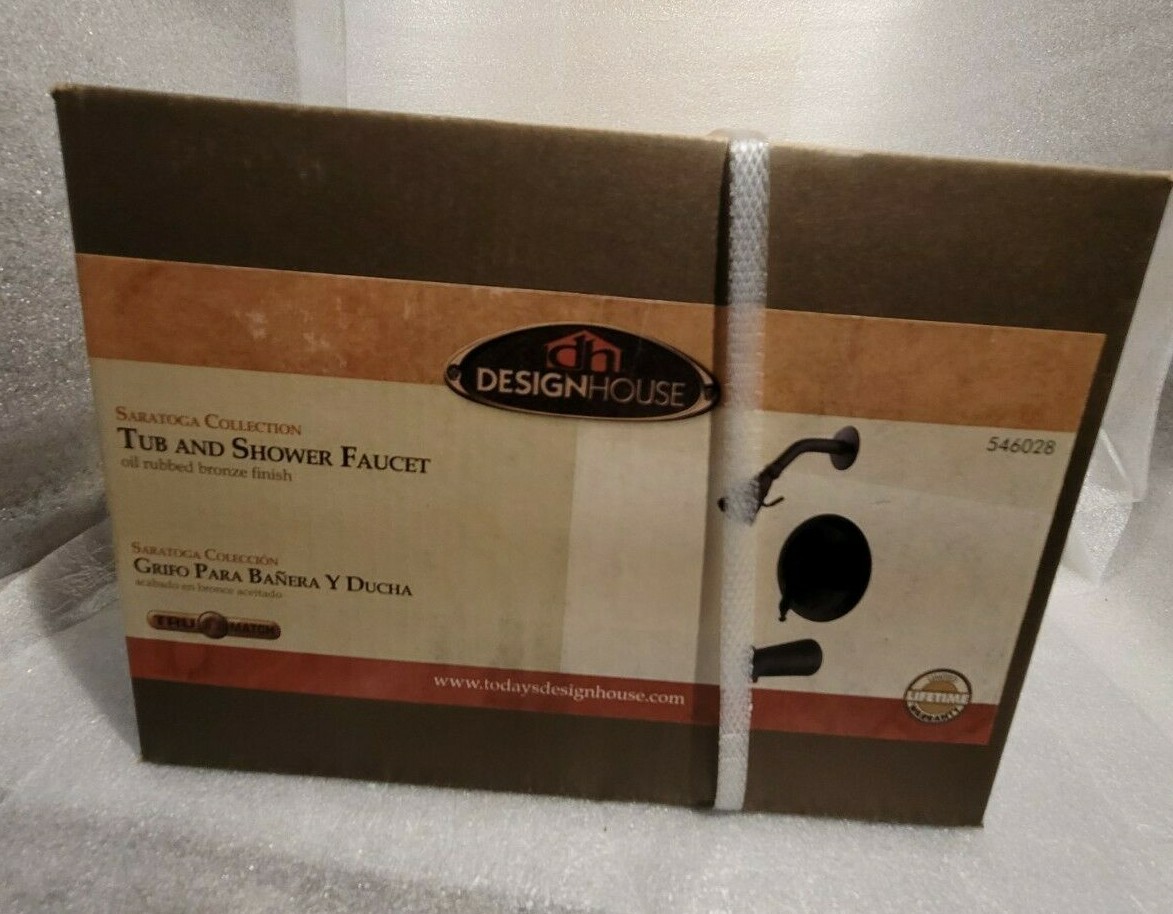 Design House 546028 Saratoga Collection Tub and Shower Faucet, Oil-Rubbed Bronze