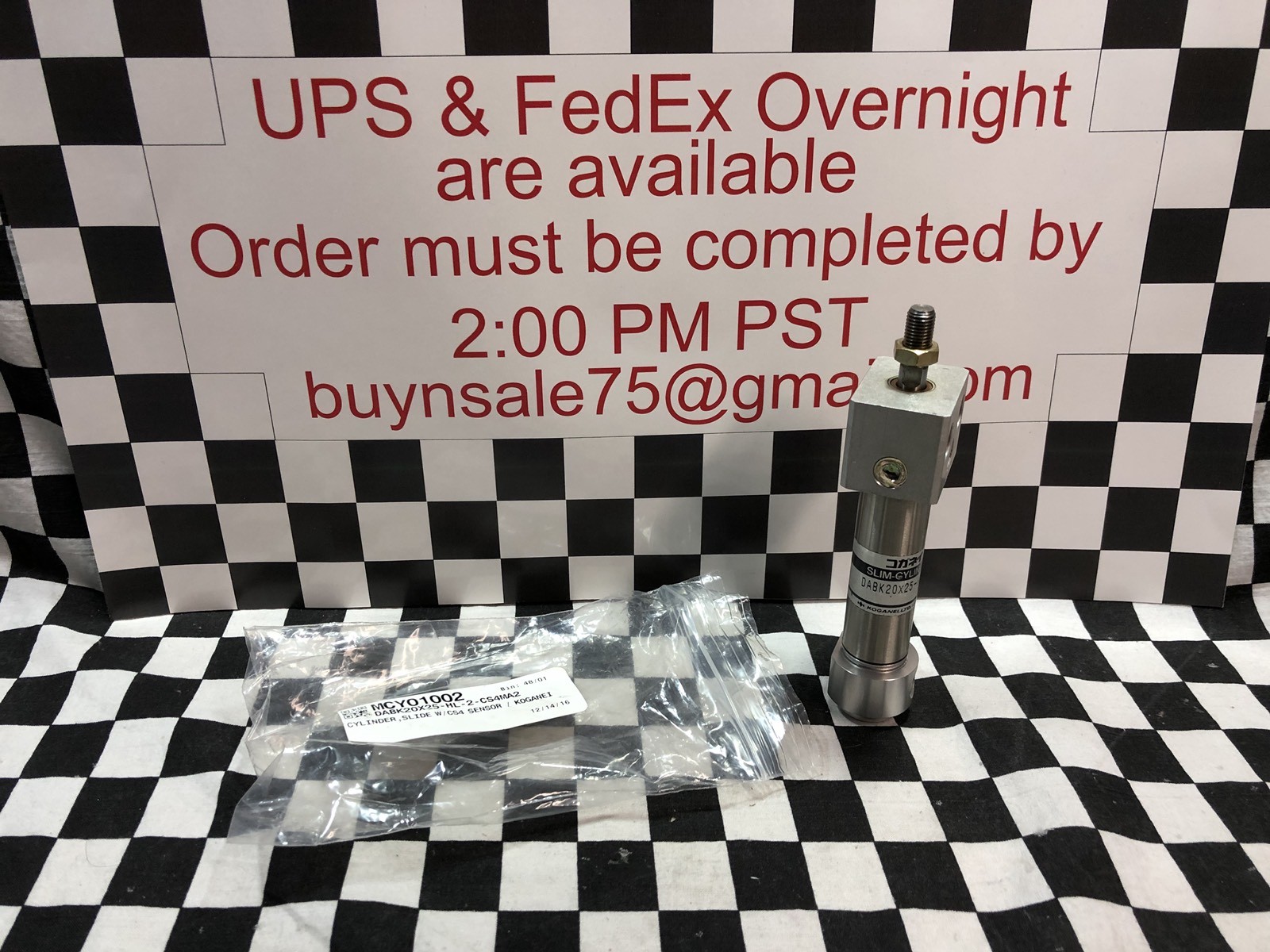KOGANEI CYLINDER DABK20X25-HL-2, SHIPSAMEDAY #Box 16 “P3”