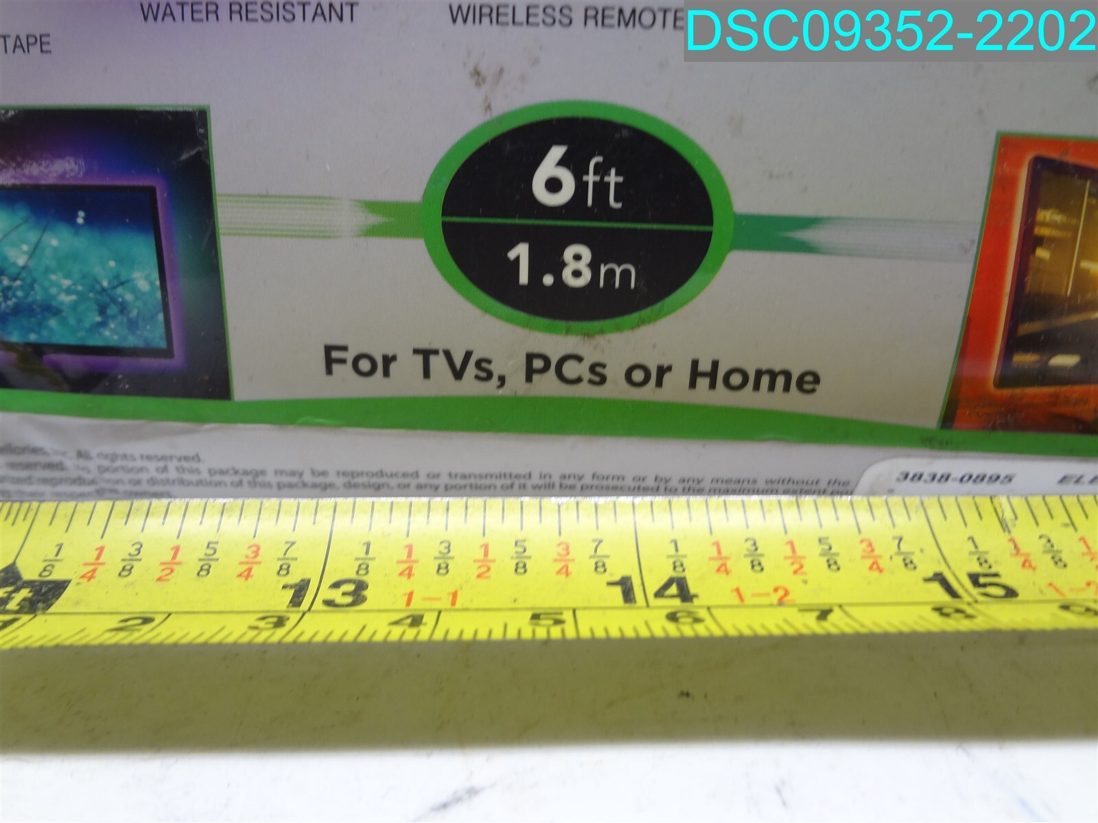 6ft. RGB LED Waterproof Strip Light with Remote, Multicolor 400383808956