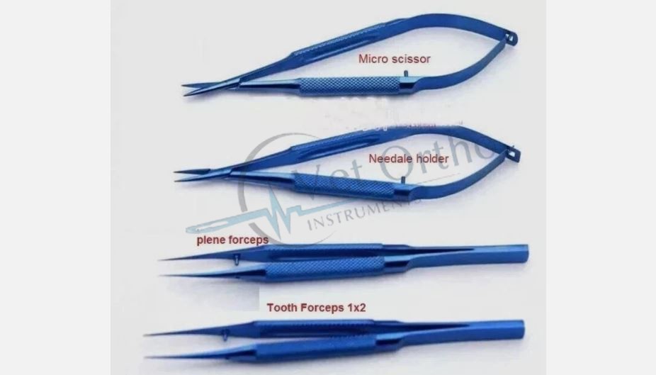 Titanium Micro Surgery instruments 5.5 inches 4 four items