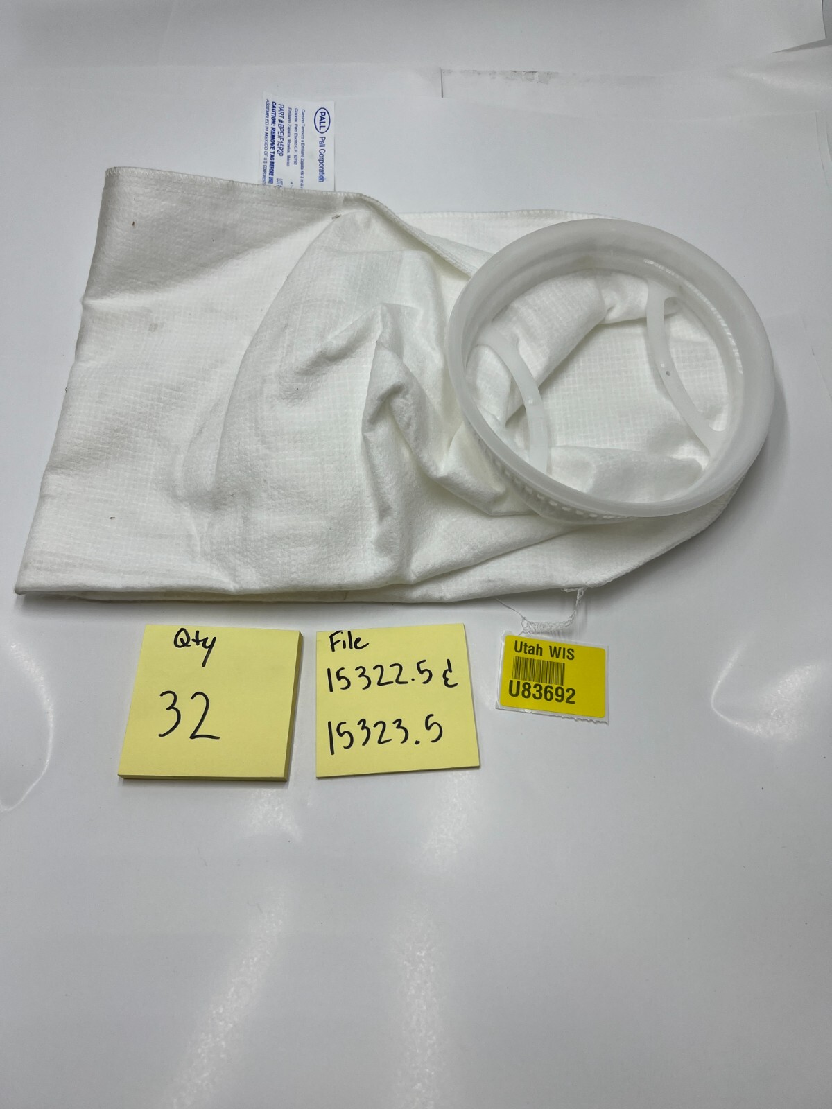 (QTY 8) Pall Corporation Filter Housing Bag Filter BPEIF15P2P Heavy Duty White