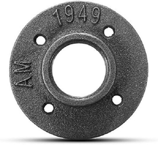Ironwerks 2″ Black Malleable Iron Pipe Floor Flange