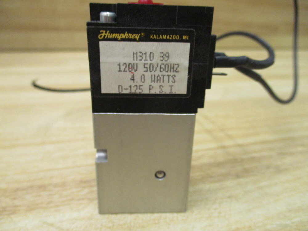 Humphrey M310 39 Solenoid Valve M31039 w/Wire Lead & Contact