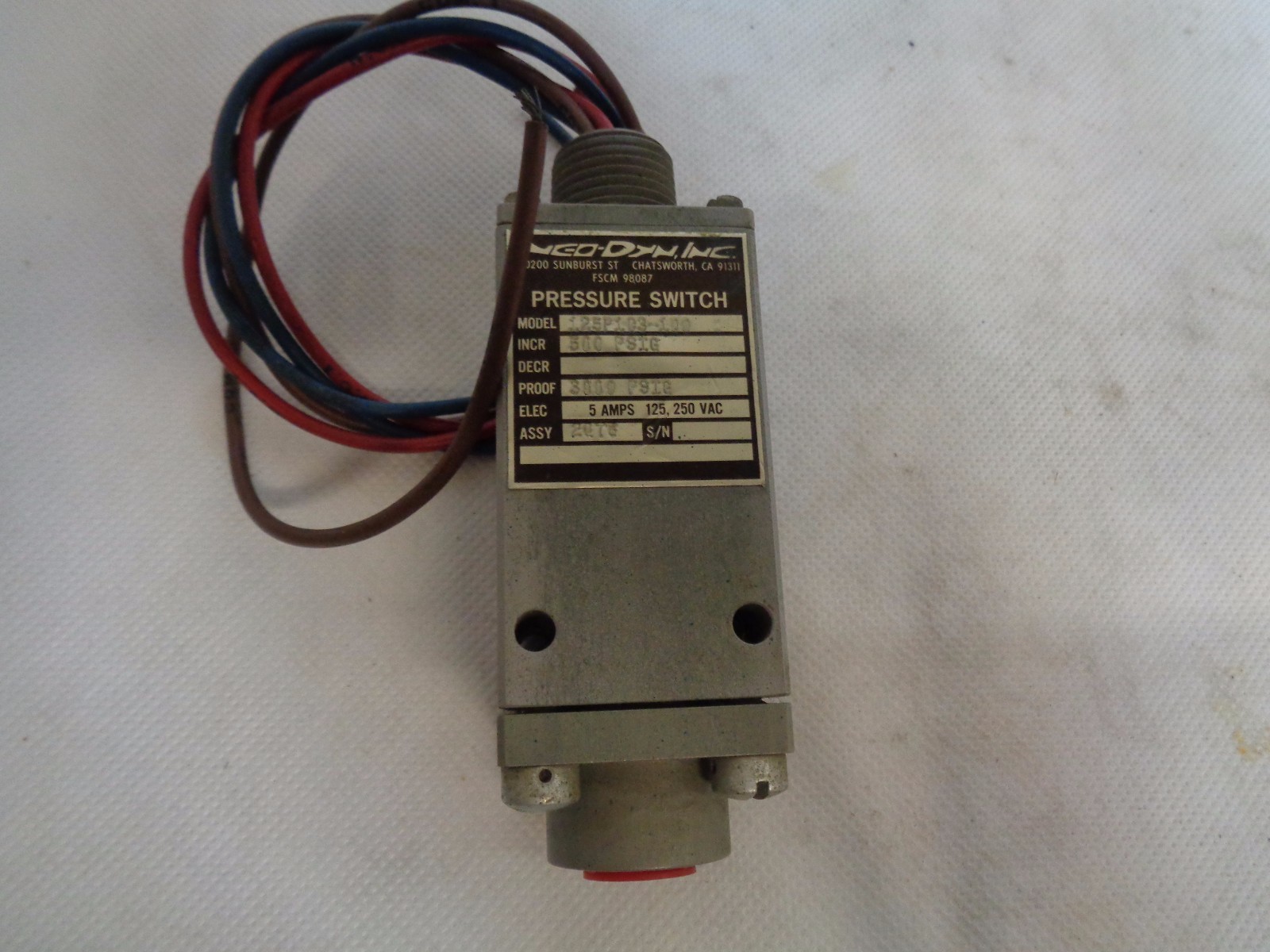 NEW NEO-DYN 125P1G3-100 PRESSURE SWITCH