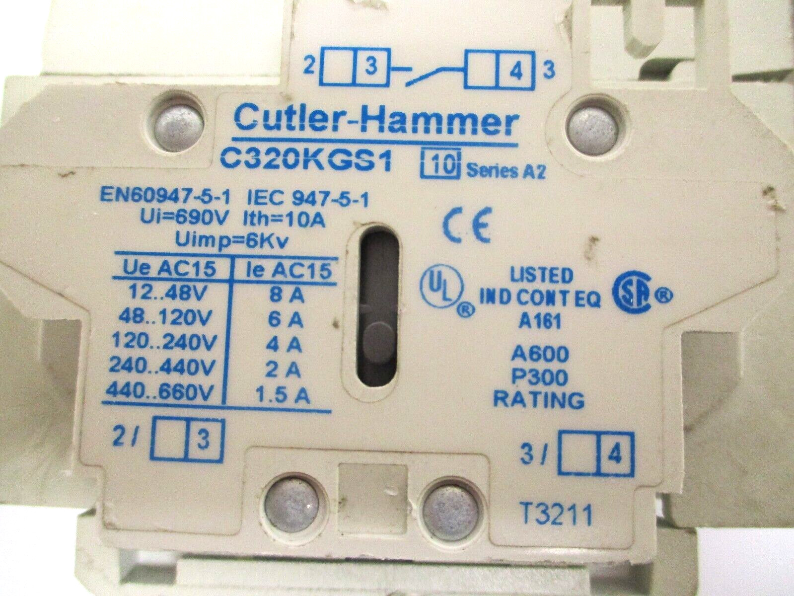 CUTLER HAMMER , C320KGS1 , C306N3 , T3211 , CLEAN – USED