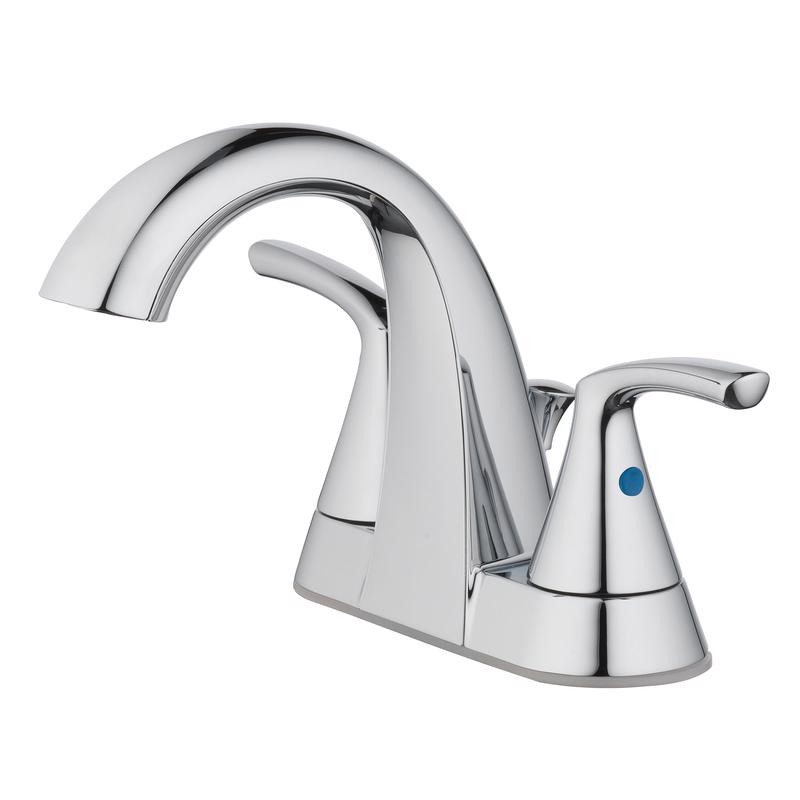 OakBrook 67603W-6101 1.2 GPM Pacifica Chrome 2-Handle Pop-Up Faucet 4 in.